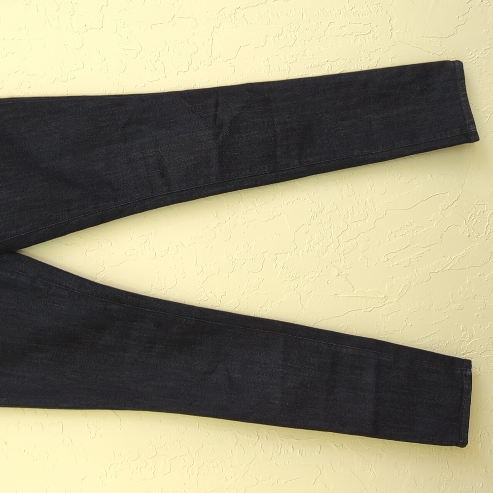 7 For All Mankind Roxanne Dark Blue Mid Rise Skinny Jeans - Picture 4 of 10